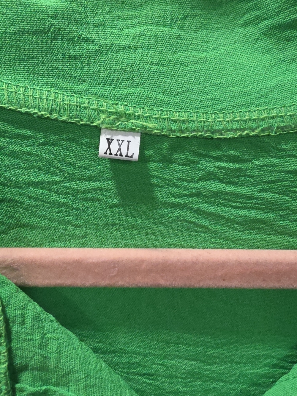 Lightweight Button-Down Shirt in Vibrant Green With Eye Symbol On Back - Picture 4 of 6